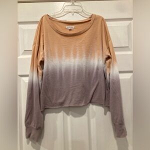 Wild Fable Peach and Lavender Ombre Long Sleeve Top
